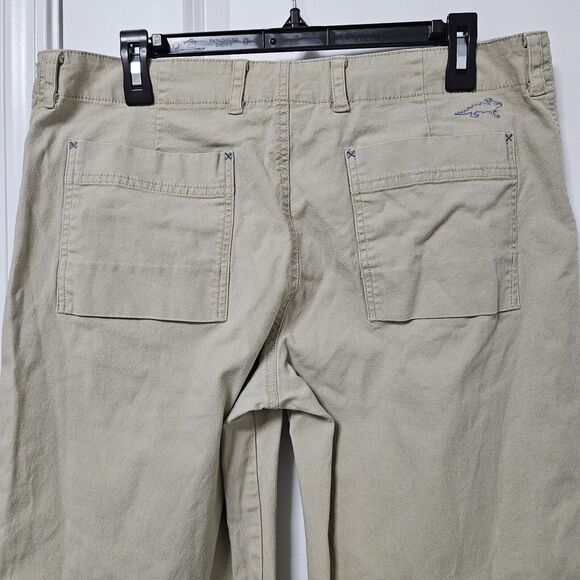 Horny Toad Pants Women’s 12 (34x30.5) Tan Straight Leg Ankle Side Slit Pockets - Picture 8 of 10